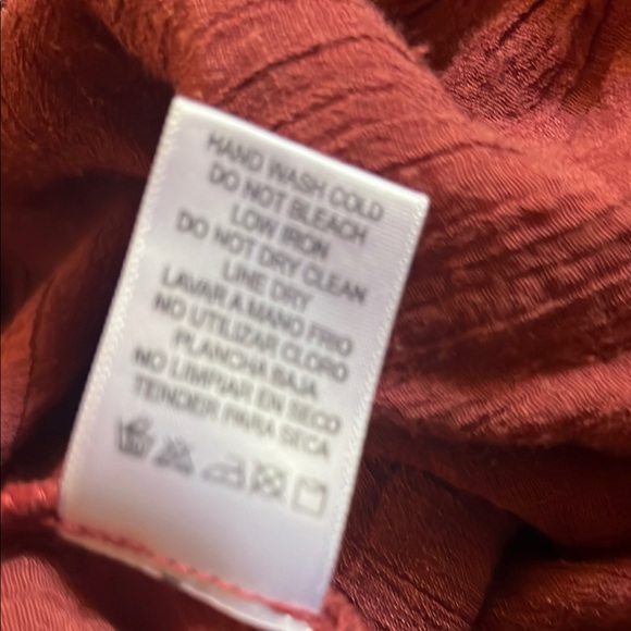 Rust-Orange Flutter Crepe Sleeve Blouse by Forever 21 - Picture 4 of 4